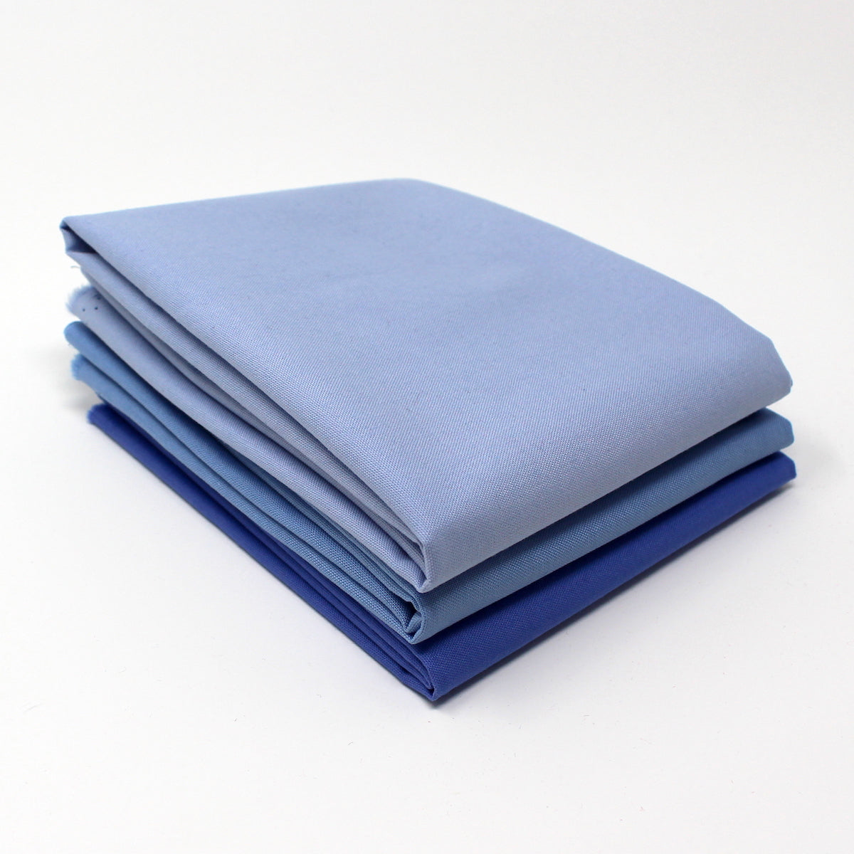 Blue Cyan Light 3 Fat Quarter Bundle - Kona Cotton