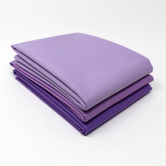 Violet Light 3 Fat Quarter Bundle - Kona Cotton