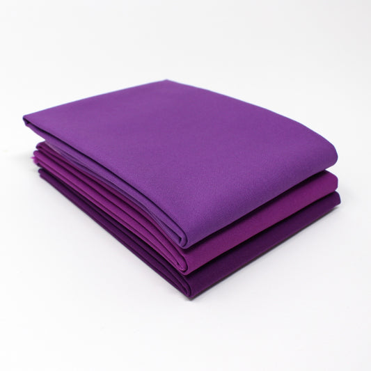 Violet Medium 3 Fat Quarter Bundle - Kona Cotton