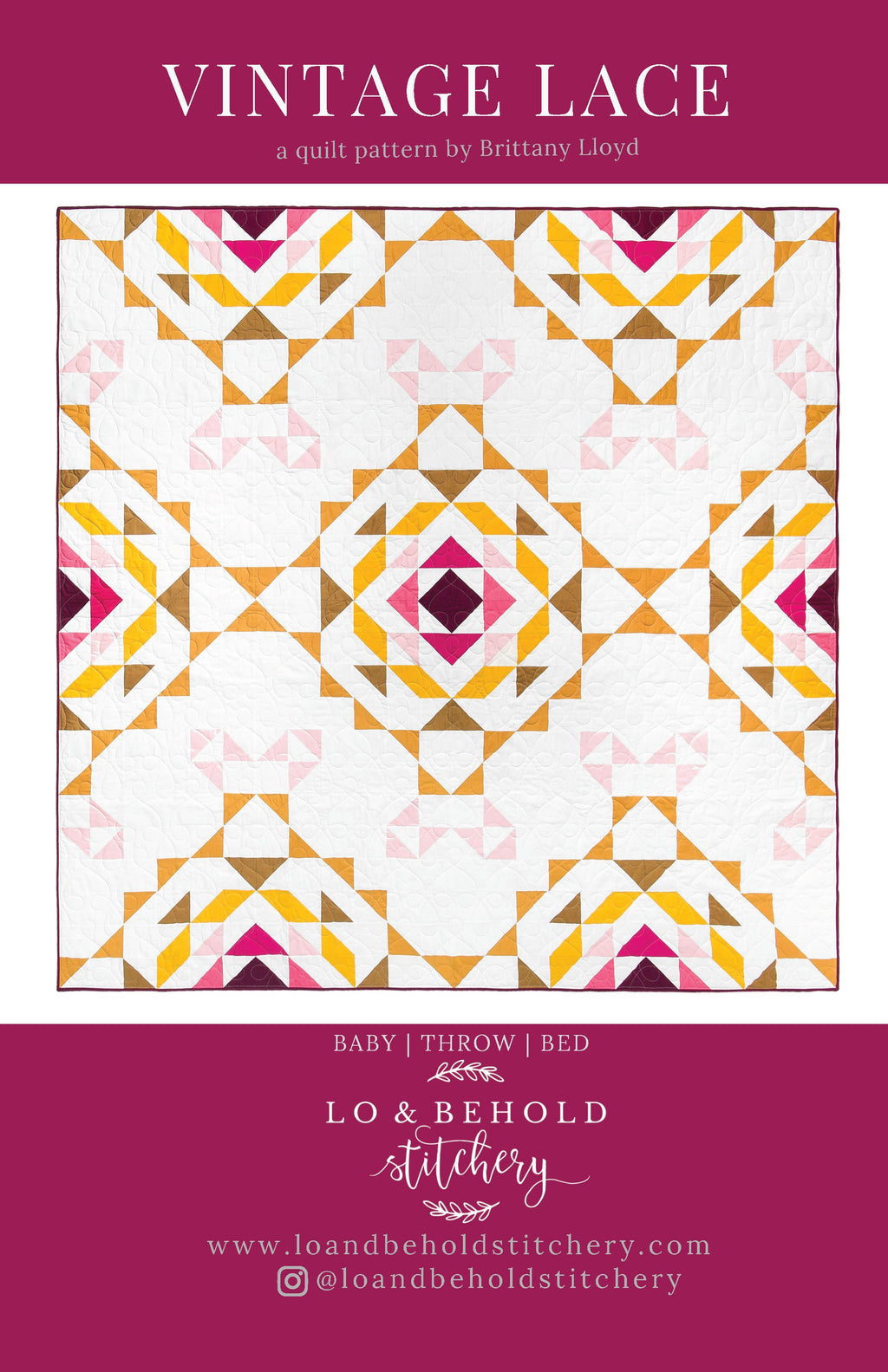Vintage Lace Quilt Pattern by Lo and Behold Stitchery