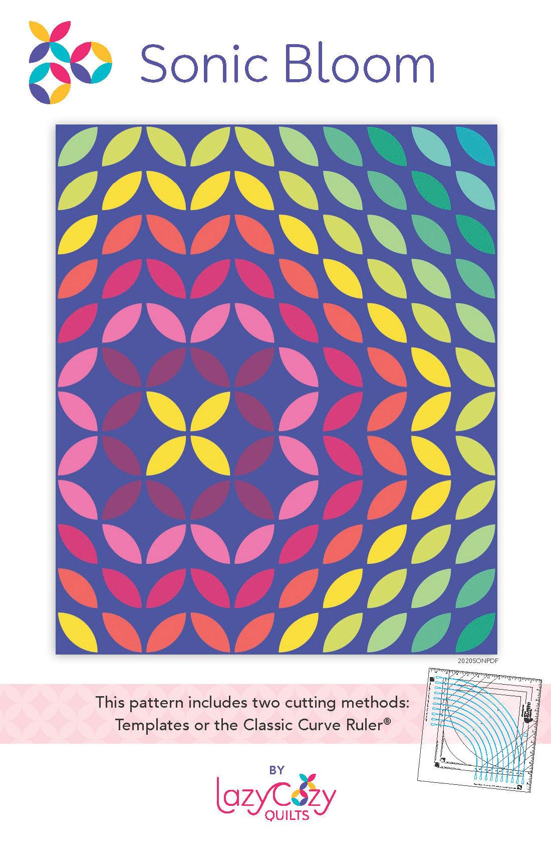 Sonic Bloom Quilt Pattern by Lazy Cozy Quilts