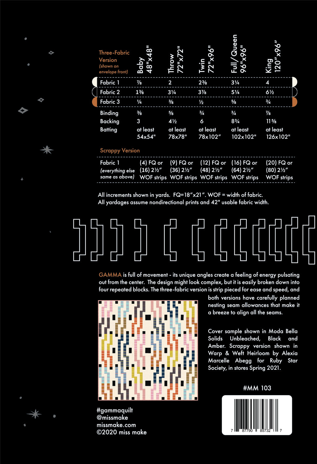 Gamma Quilt Pattern