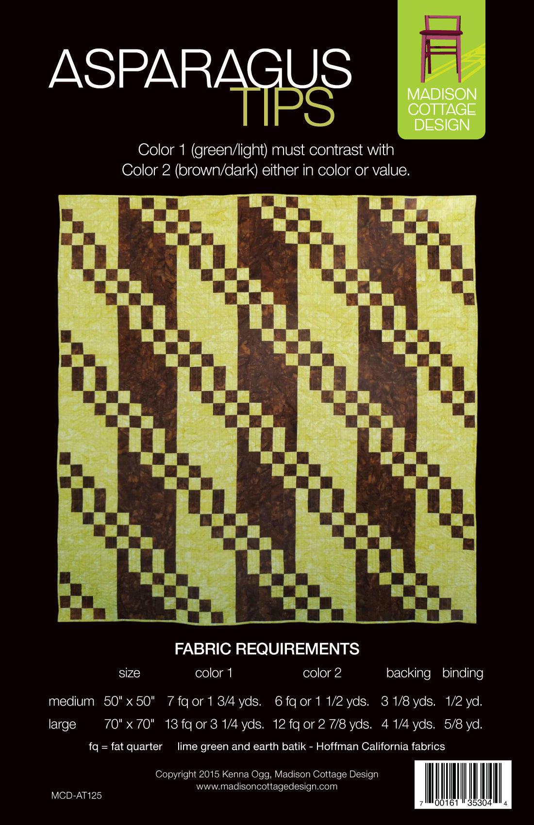 Asparagus Tips Quilt Pattern by Madison Cottage Design
