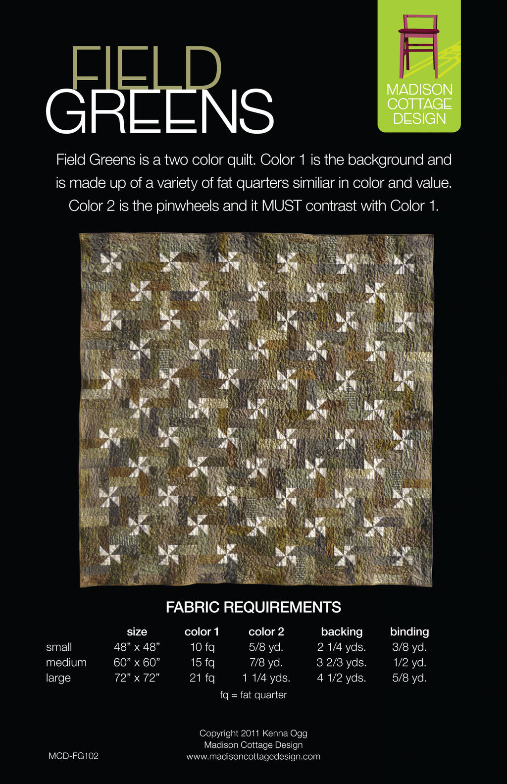 Field Greens Quilt Pattern by Madison Cottage Design