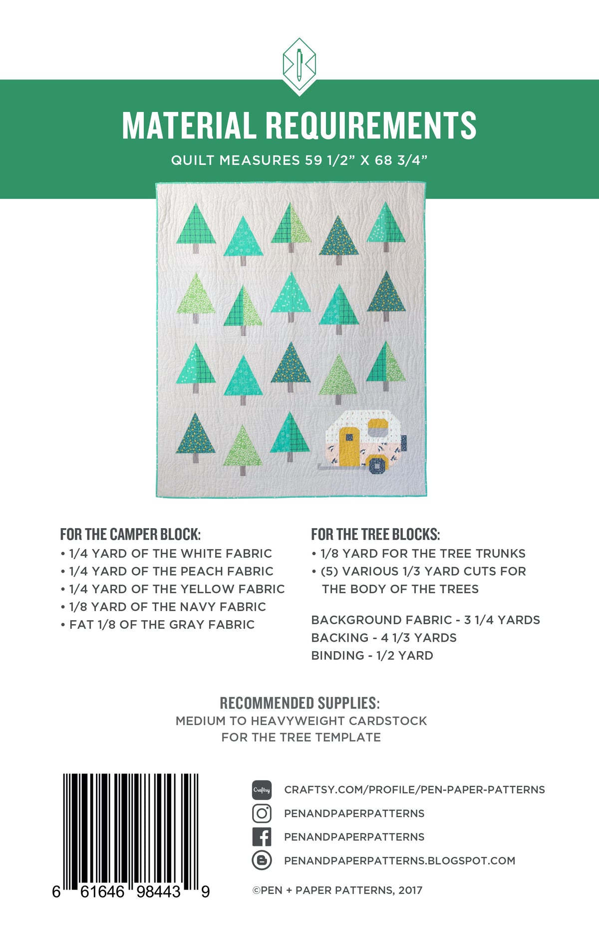 Up North Quilt Pattern by Pen and Paper Patterns