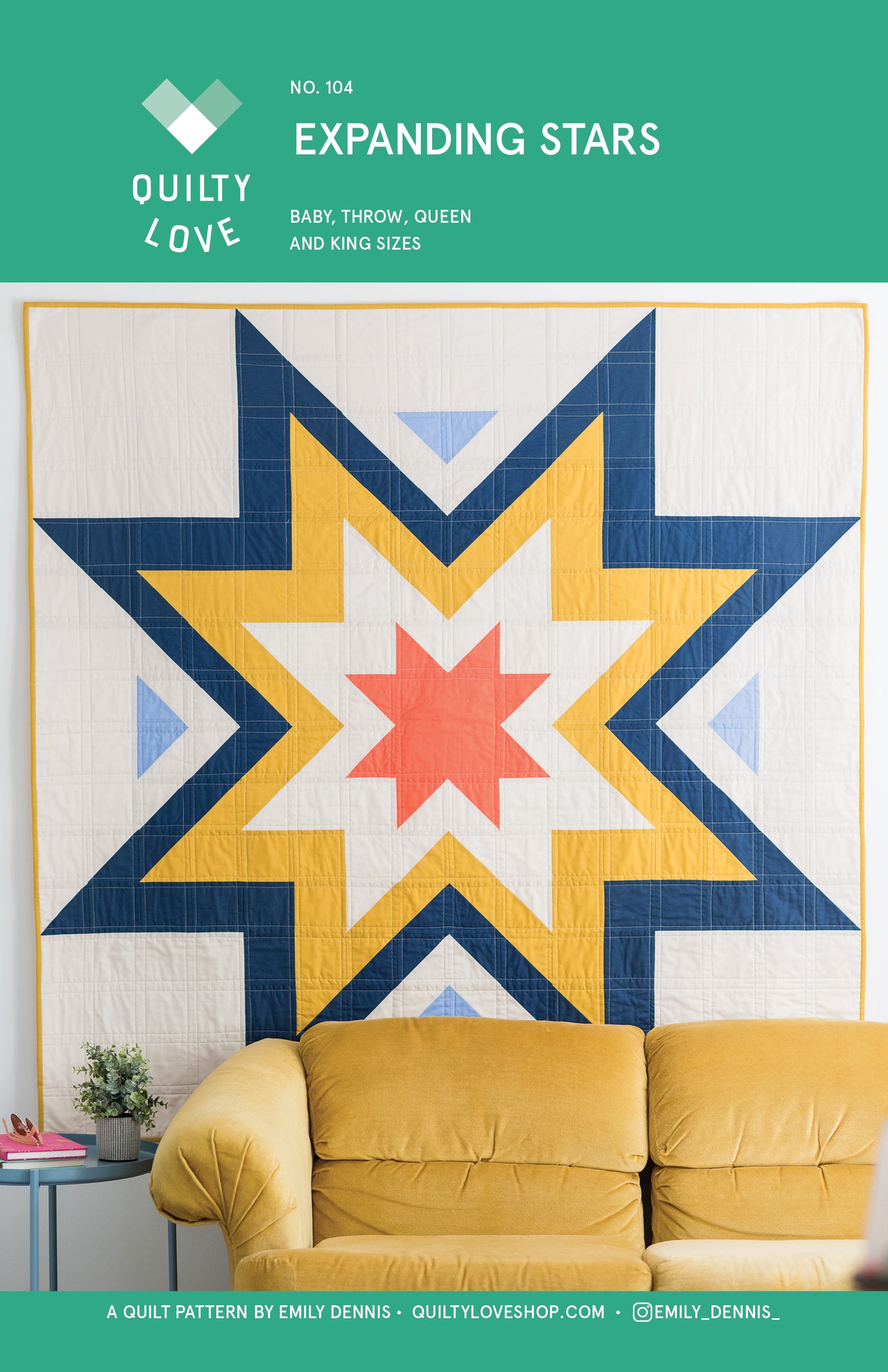 Expanding Stars Quilt Pattern by Quilty Love