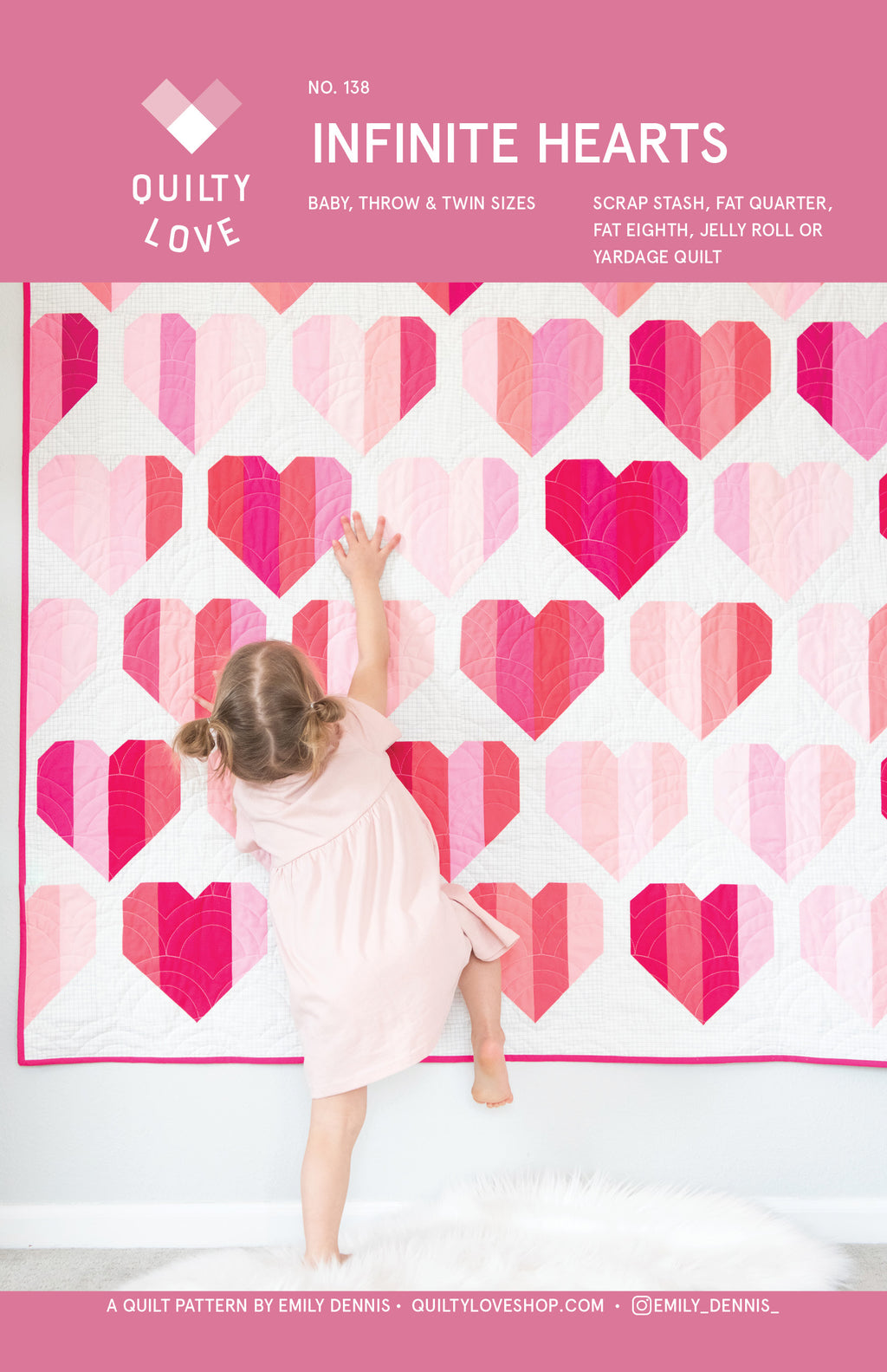 Infinite Hearts Quilt Pattern by Quilty Love
