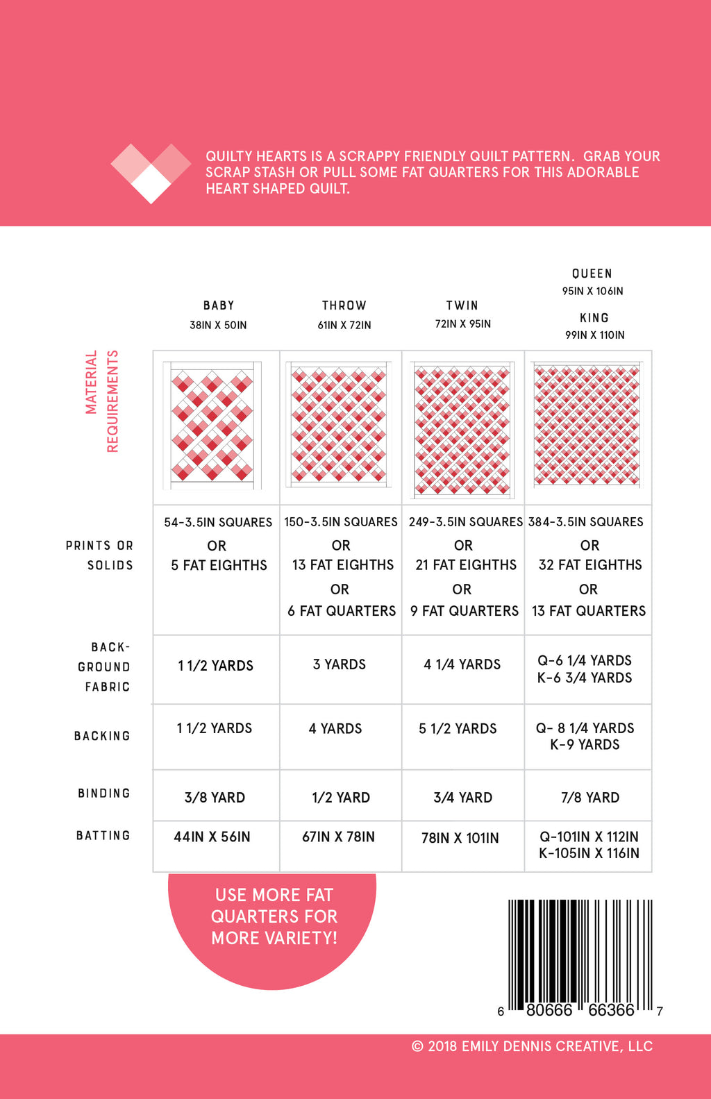 Quilty Hearts Quilt Pattern by Quilty Love