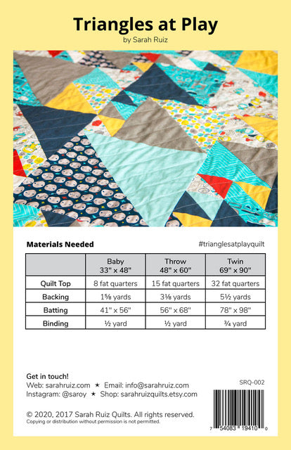 Triangles at Play Quilt Pattern
