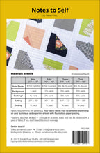 Notes to Self Quilt Pattern by Sarah Ruiz Quilts