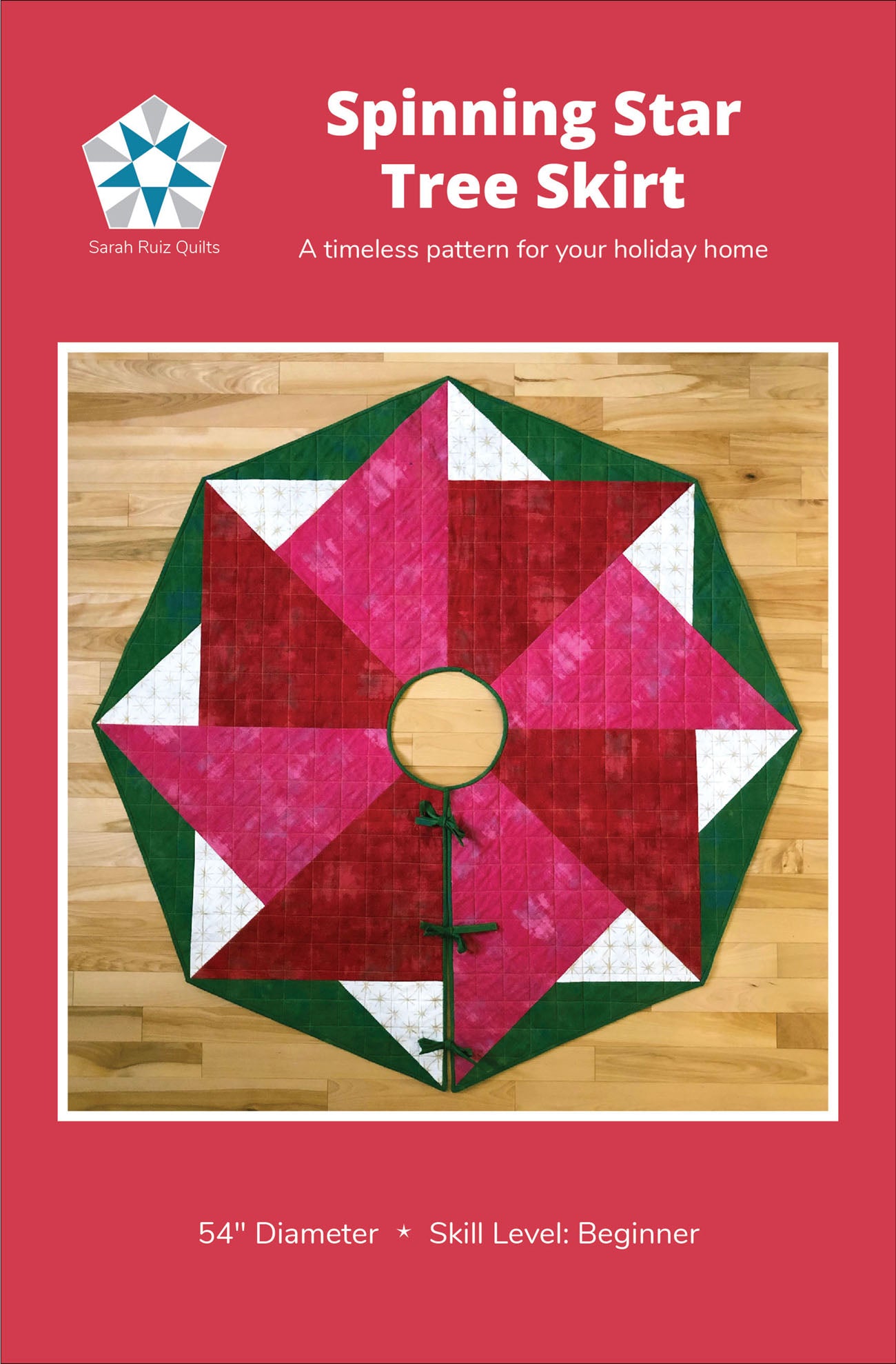 Spinning Star Tree Skirt Sewing Pattern by Sarah Ruiz Quilts
