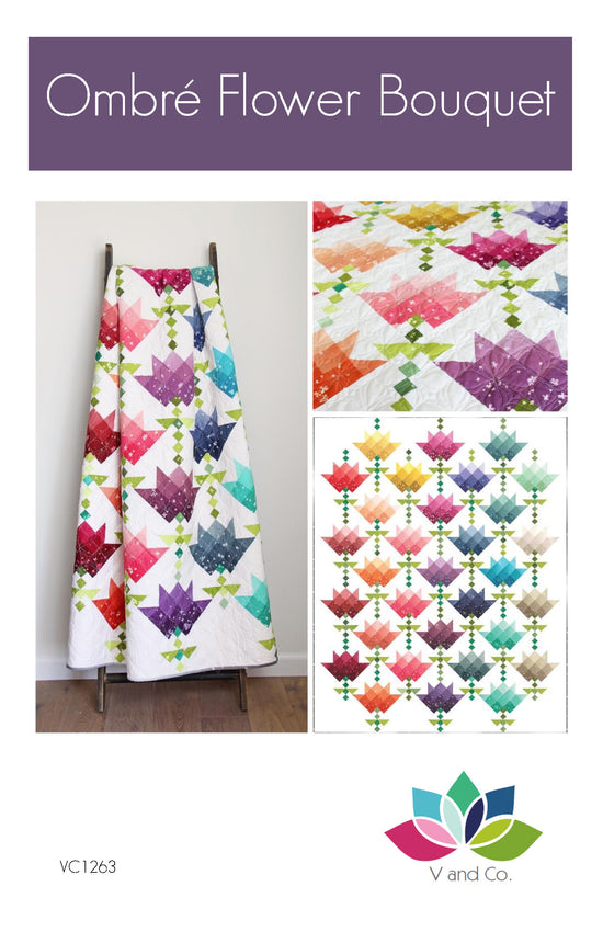 Ombre Flower Bouquet Quilt Pattern Sewfinity