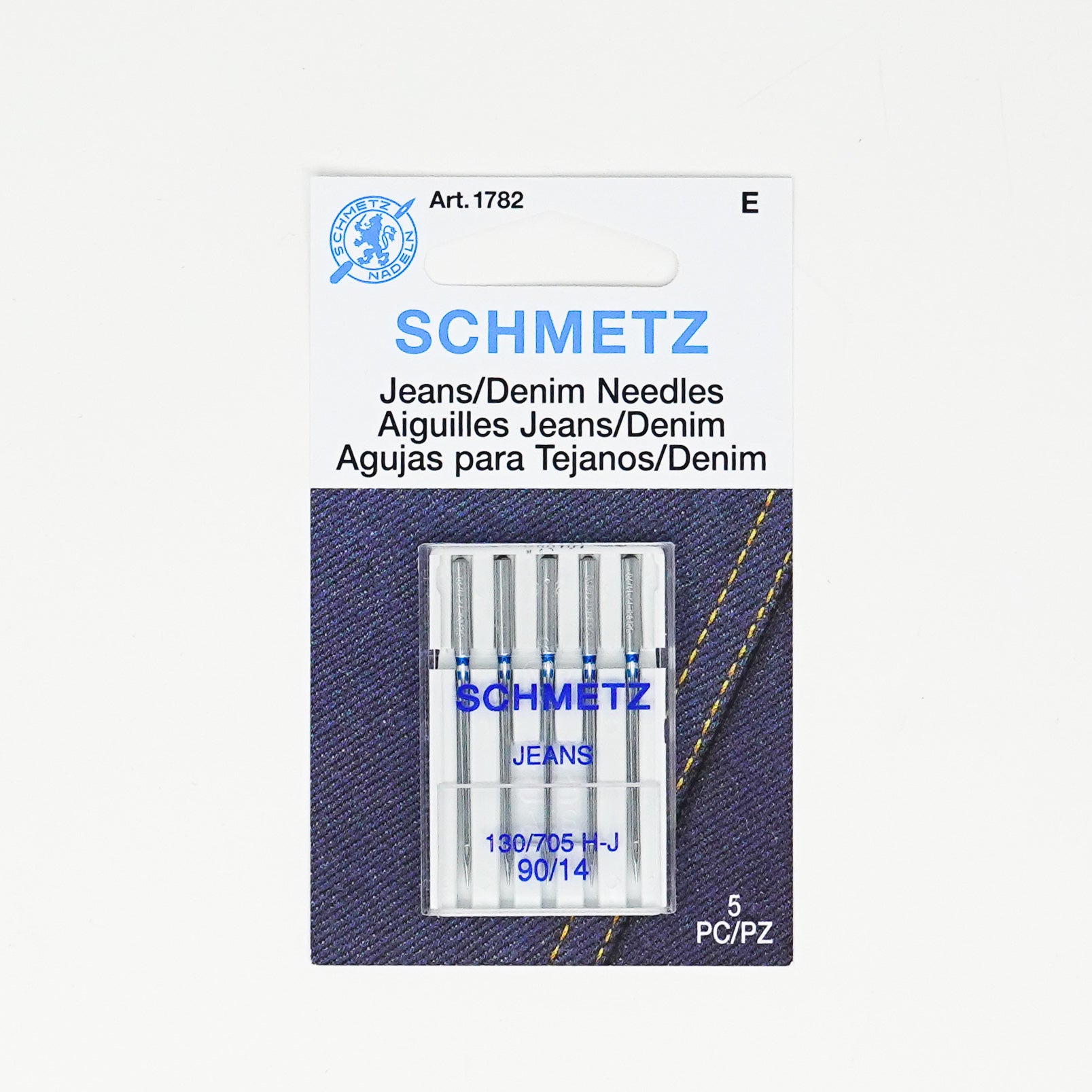 Schmetz Sewing Machine Needles - Denim - 14/90 - set of 5