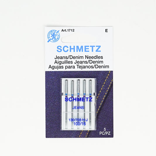 Schmetz Sewing Machine Needles - Denim - 16/100 - set of 5