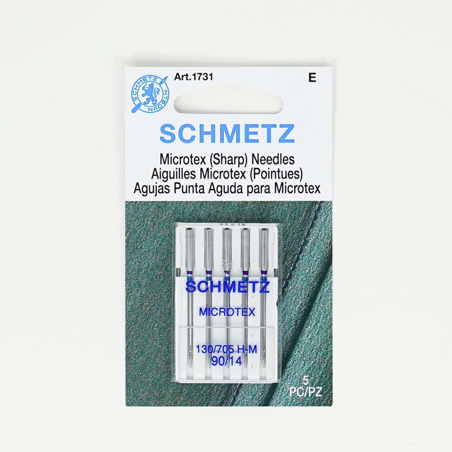 Schmetz Sewing Machine Needles - Microtex - 14/90 - set of 5