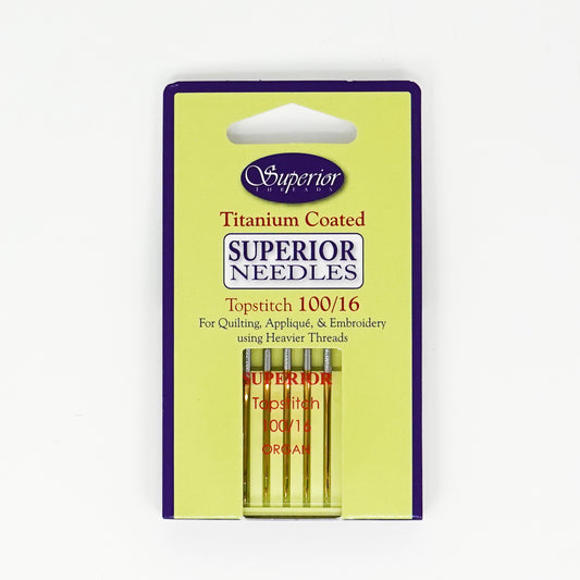 Superior Sewing Machine Needles - Topstitch - 16/100 - set of 5